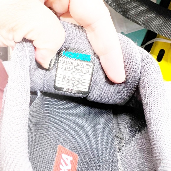 Hoka Clifton 6 Black Grey Red - Picture 9 of 10